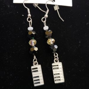 Piano keys earrings